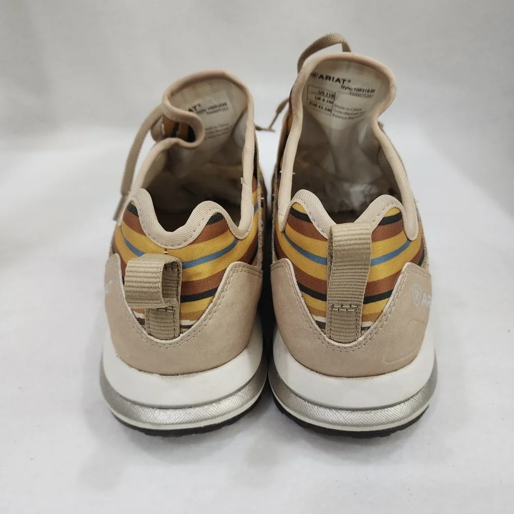 Ariat Fuse 10031630 Sneakers Womens 11 B Mustard Yellow Aztec Athletic Shoes